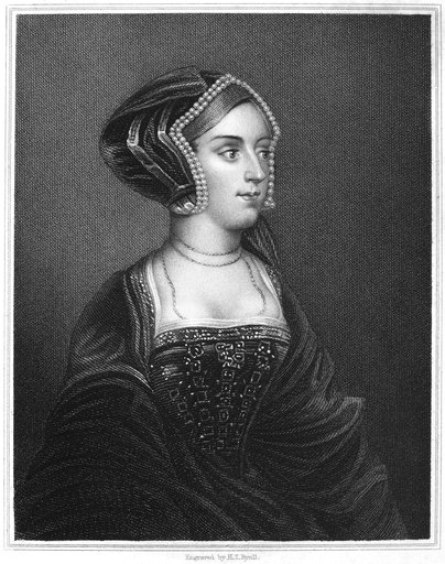 Anne Boleyn (1507-1536) Nsecond Wife of King Henry Viii of England Line and Stipple Engraving English 1832 Rolled Canvas