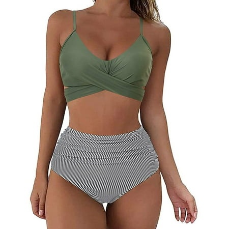 Womens Tankini Swimsuits with Skirt Two Piece Ruched Bathing Suits Vintage Swimwear XS-XXL Two Piece Swimsuit Cover up Bikini Bathing Suit