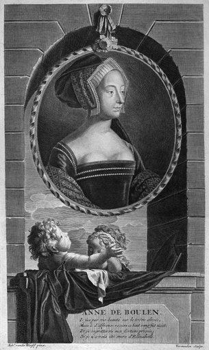 Anne Boleyn (1507-1536) Nsecond Wife of King Henry Viii of England Engraving by Cornelis Martinus Vermeulen After Adriaen Van Der Werff C1707 Rolled C