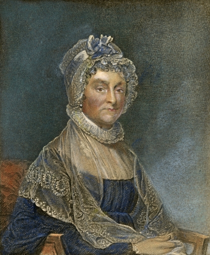 Abigail Adams (1744-1818) NnE Smith American First Lady Wife of President John Adams Engraving After Gilbert Stuart 1839 Rolled Canvas Art - (24 X 36)
