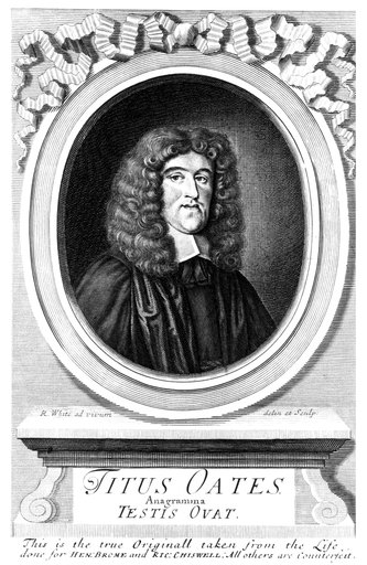 Titus Oates (1649-1705) Nenglish Imposter and Fabricator of the Imaginary Popish Plot Line Engraving English Published 1679 Rolled Canvas Art - (24 X