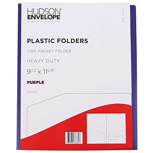 JAM Paper® (9 X 12) Heavy Duty Plastic 2 Pocket Presentation Folder - Light Purple - 108 Folders per Box