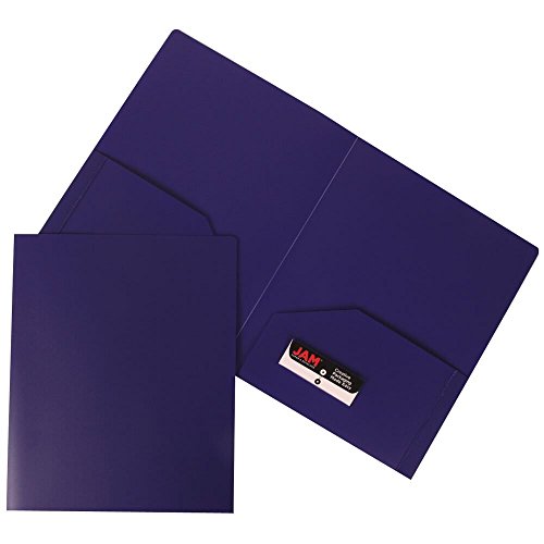 JAM Paper® (9 X 12) Heavy Duty Plastic 2 Pocket Presentation Folder - Light Purple - 108 Folders per Box thumbnail