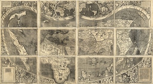 Map Waldseemueller 1507. /Nuniversalis Cosmographia Secundum Ptholomaei Traditionem Et Americi Vespucii AlioruMQue