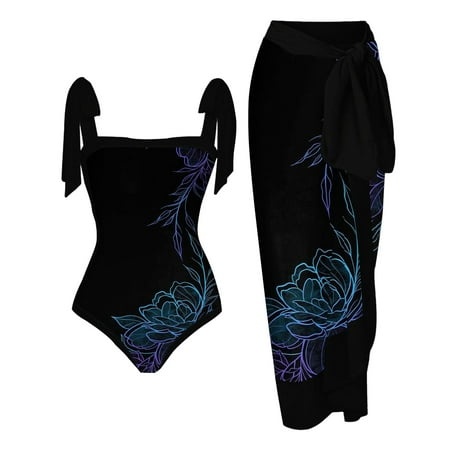 One Piece Swimsuit Women Criss Cross Back Color Block Print Bathing Suits Modest Swimwear Swimsuit for Women Cover up Bikini Bathing Suit