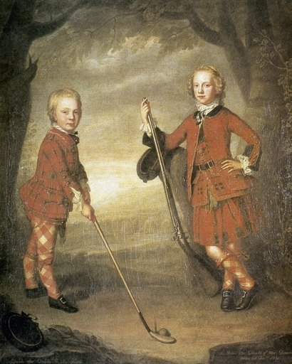 The Macdonald Brothers Nsir James Macdonald (1741-1765) (Right) and Sir Alexander Macdonald (1744-1810) Pictured with a