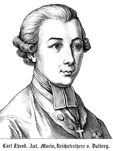 Karl Theodor Von Dalberg N(1744-1817) Karl Theodor Anton Maria Von Dalberg German Nobleman Prelate and Patron of Literature Line Engraving German 19Th