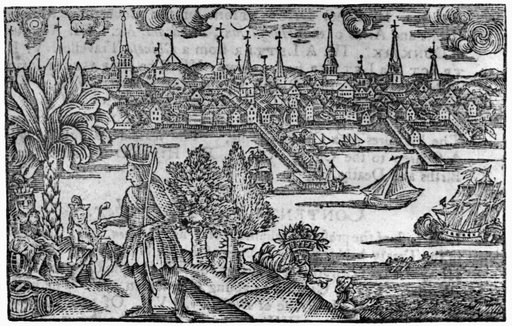Boston 1744 Nview of Boston Copper Engraving by James Turner for the Title Page of the American Magazine and Historical