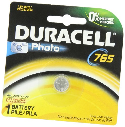 Duracell  DURPX76A675PK09  Medical Alkaline 1.5V Battery - 76A  1 / Pack  Silver