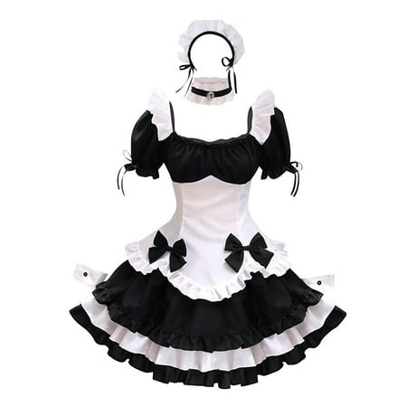 YUHAOTIN Sun Dresses for Women Casual Women Lovely Maid Animation Show Japanese Outfit Dress Clothes Casual Dresses for Women Winter Maxi Pink Sequin 