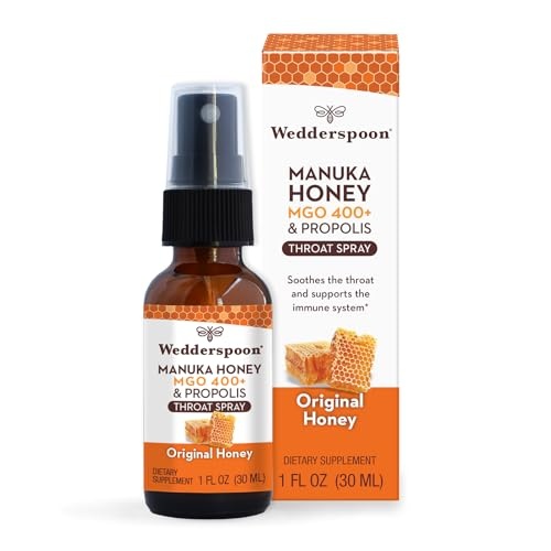 Wedderspoon, Propolis and Manuka MGO 400 Plus Throat Spray, 1 Oz