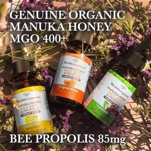 Wedderspoon, Propolis and Manuka MGO 400 Plus Throat Spray, 1 Oz thumbnail
