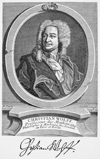 Baron Christian Von Wolff N(1679-1754) German Philosopher and Mathematician Copper Engraving French 18Th Century Rolled Canvas Art - (18 X 24)