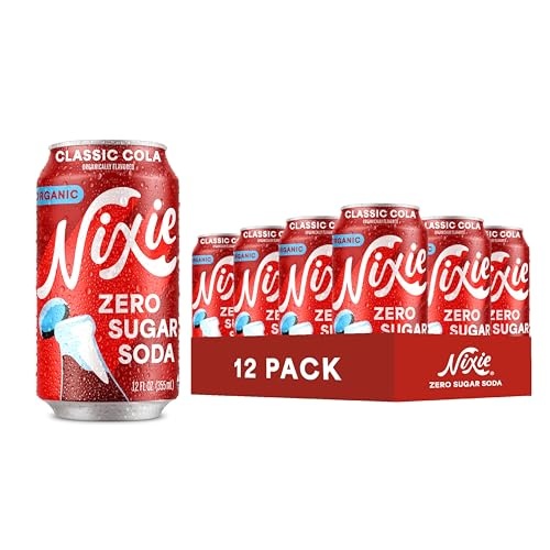 Nixie Organic Zero Sugar Soda, Classic Cola, Organic, Non-GMO, 0 Sugar, 0 Calories, 40mg Caffeine, 12oz (12 Pack) thumbnail