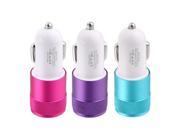1.0/2.1A Dual-USB Port Aluminum Alloy Universal Quick Car Charger Adapter