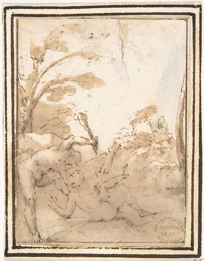 Cain Slaying Abel Poster Print by Attributed to Francesco Allegrini (Italian  Cantiano 1615/20 �after 1679 Gubbio ) (18 X 24)