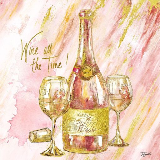 Rose All Day I (Wine All the Time) Poster Print by Tre Sorelle Studios (12 X 12)