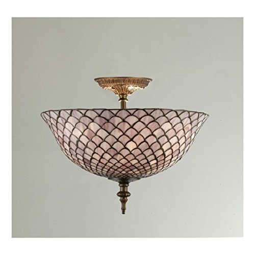 Meyda Tiffany 23310 Tiffany Fishscale Flushmount in Tiffany Items Finish