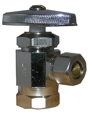 Larsen Supply 06-7203 Angle Stop Valve - 0.5 Female Pipe Thread Inlet X 0.38 O.D in.