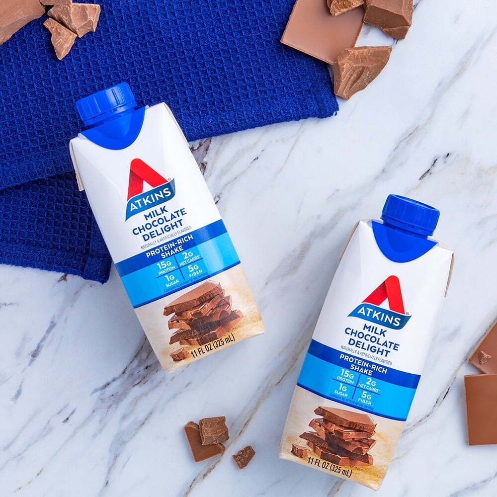 Atkins Milk Chocolate Delight Protein Shake, 11 Fl Oz, 12 Count thumbnail