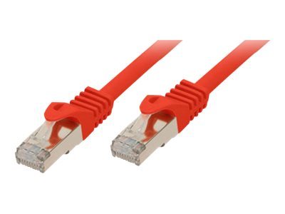 Shiverpeaks BASIC-S - Patch-Kabel - RJ-45 (M) Bis RJ-45 (M) - 2,0m - SFTP, PiMF -Cat.7 Rohkabel - Halogenfrei, Geformt, Ohne Haken - Rot (BS75512-R)