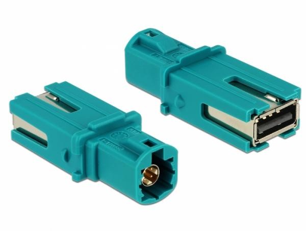 DeLOCK - Datenadapter - HSD Z (M) Bis USB (W) - RAL 5021, Wasserblau