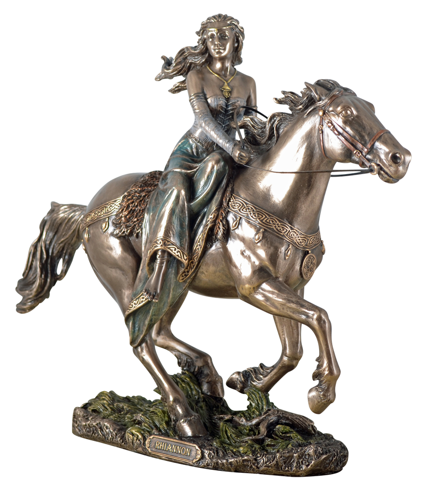Veronese 708-7287 Figur Der Rhiannon Gottheit Der Keltischen Mythologie Statue Skulptur Bronziert