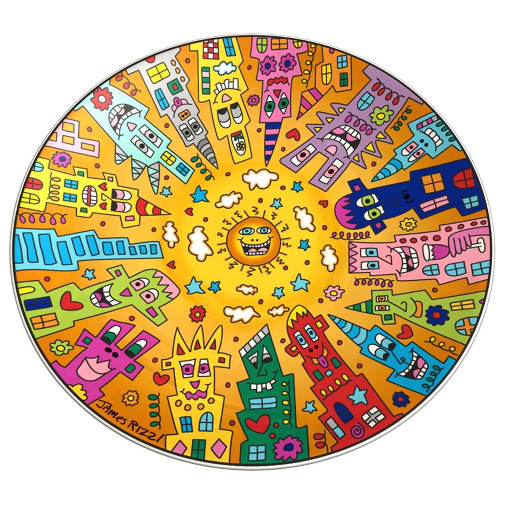 Goebel Pop Art City Sunset James Rizzi, Schale, Dekoschale, Schüssel, Porzellan, Bunt, 0 35 Cm, 2610