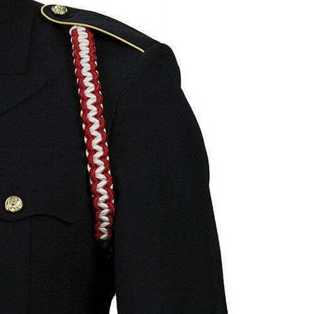 Genuine US Army Shoulder Cord 2723 Interwoven Red and White Official Licensed