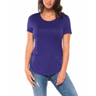 Violet Round-Hem Tee - Women
