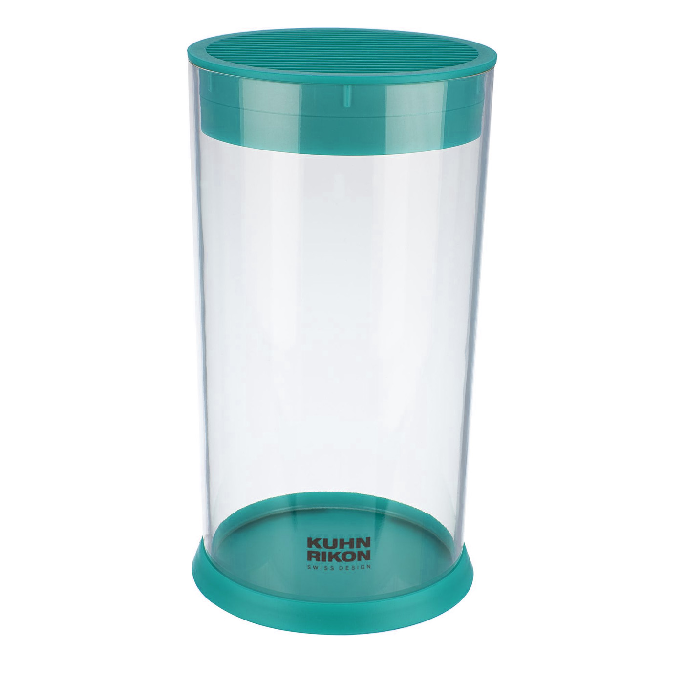 Kuhn Rikon Easy Clean Round Acrylic Knife Block  Aqua