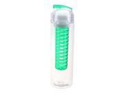 SODIAL 700ml Tritan BPA Free Fruit Infusing Infuser Water Sports Health Juice Bottle Color:Green