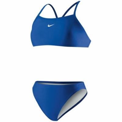 Nike Women's Poly Core Solid Sport 2-Piece Swimsuit (Game Royal, 10)