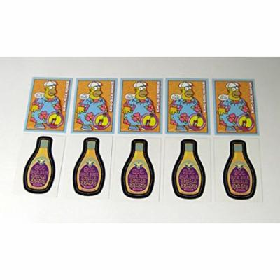 Lot of (5) 2001 Inkworks Simpsons Mania! Promo Card Set (2) Nm/Mt