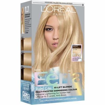 L'Oreal Paris Feria Rebel Chic Permanent Haircolor, Ultra Pearl Blonde 1.0 Ea(pack of 4)