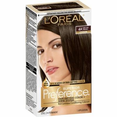 L Oreal Paris Superior Preference Permanent Hair Color  Dark Ash Brown 4A 1.0 Ea(pack of 4)