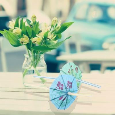 Umbrella Plastic Drinking Straw Tubularis Orange Juice Bar Wine Accessories