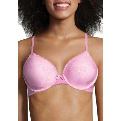Maidenform Medium Pink Comfort Devotion Embellished Extra Coverage Bra - 9404