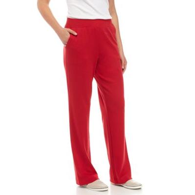 Kim Rogers Red Average Promo Solid Pants