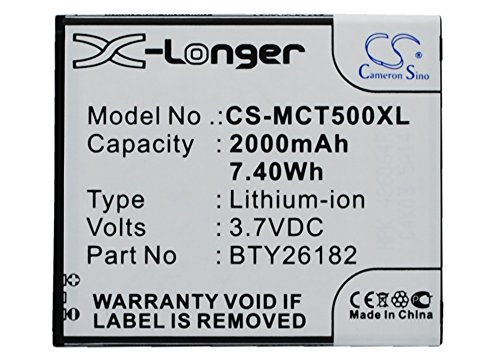 2000mAh Battery for MOBISTEL Cynus T5 MT-9201b MT-9201S MT-9201w thumbnail