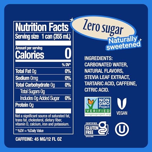 Zevia Zero Sugar Soda, Vanilla Cola, 12 Ounce Cans (Pack of 8) thumbnail