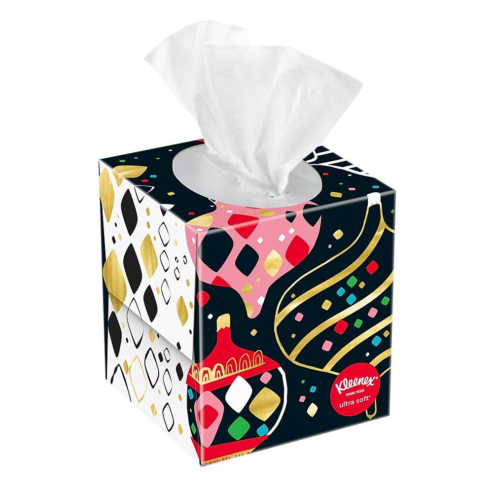 Kleenex Christmas Holiday Tissues Decorator Packages Square 2 Pack Bundle Set