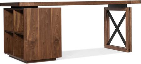 1650-10052-MWD-BC 2-Piece Desk Set with Desk and Bookcase in Medium