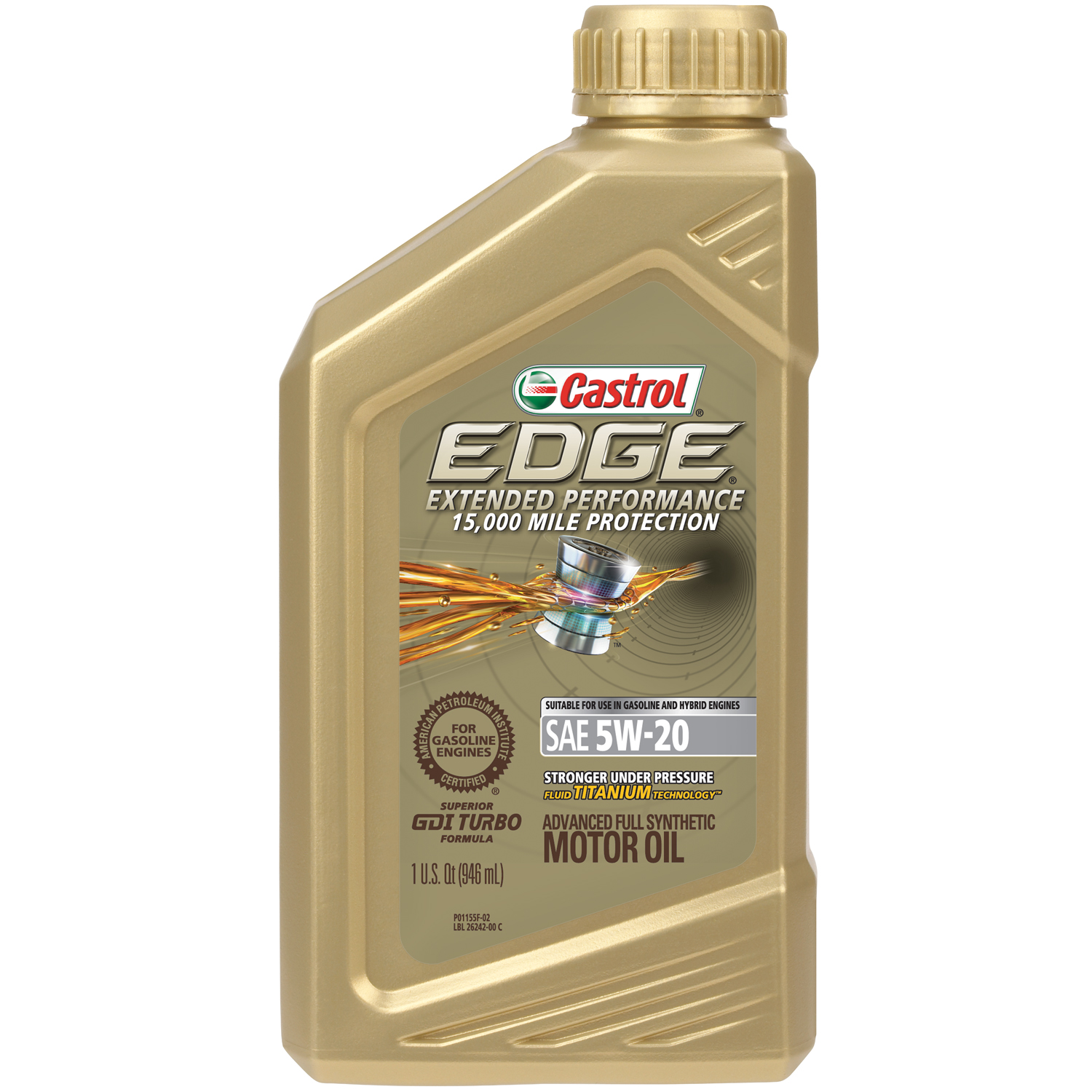 Castrol EDGE Extended Performance 5W-20 Advanced Full Synthetic Motor Oil  1 Quart