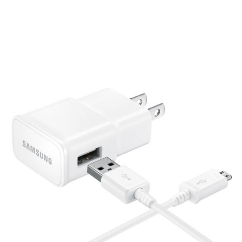 Samsung Adaptive Fast Charging Wall Charger and Mirco USB Cable - White