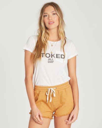 Billabong Women's Casual Shorts GDU_GOLDEN - Golden Hour Pocket Frayed-Hem Coast Line Shorts - Juniors