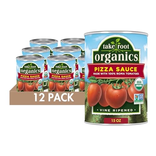 Take Root Organics Canned Organic Pizza Sauce, 15 Oz Can (Pack of 12 Cans)