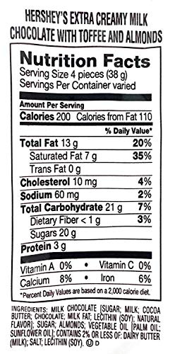 Hershey's Nuggets with Toffee, Almonds Extra Creamy Milk Chocolate 2 Pounds thumbnail