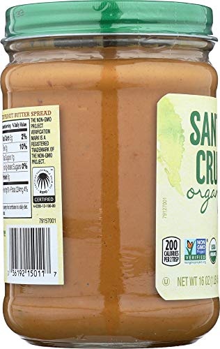 [PACK of 3] Santa Cruz Organic Crunchy Dark Roasted Peanut Butter - 16 Oz thumbnail