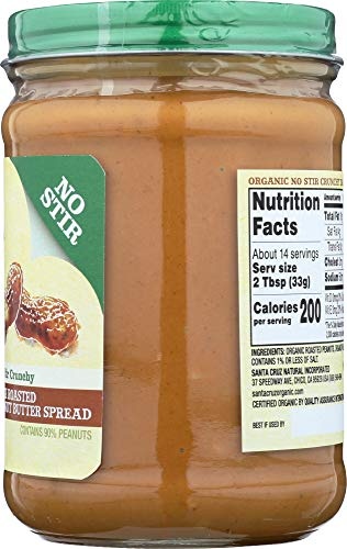 [PACK of 3] Santa Cruz Organic Crunchy Dark Roasted Peanut Butter - 16 Oz thumbnail